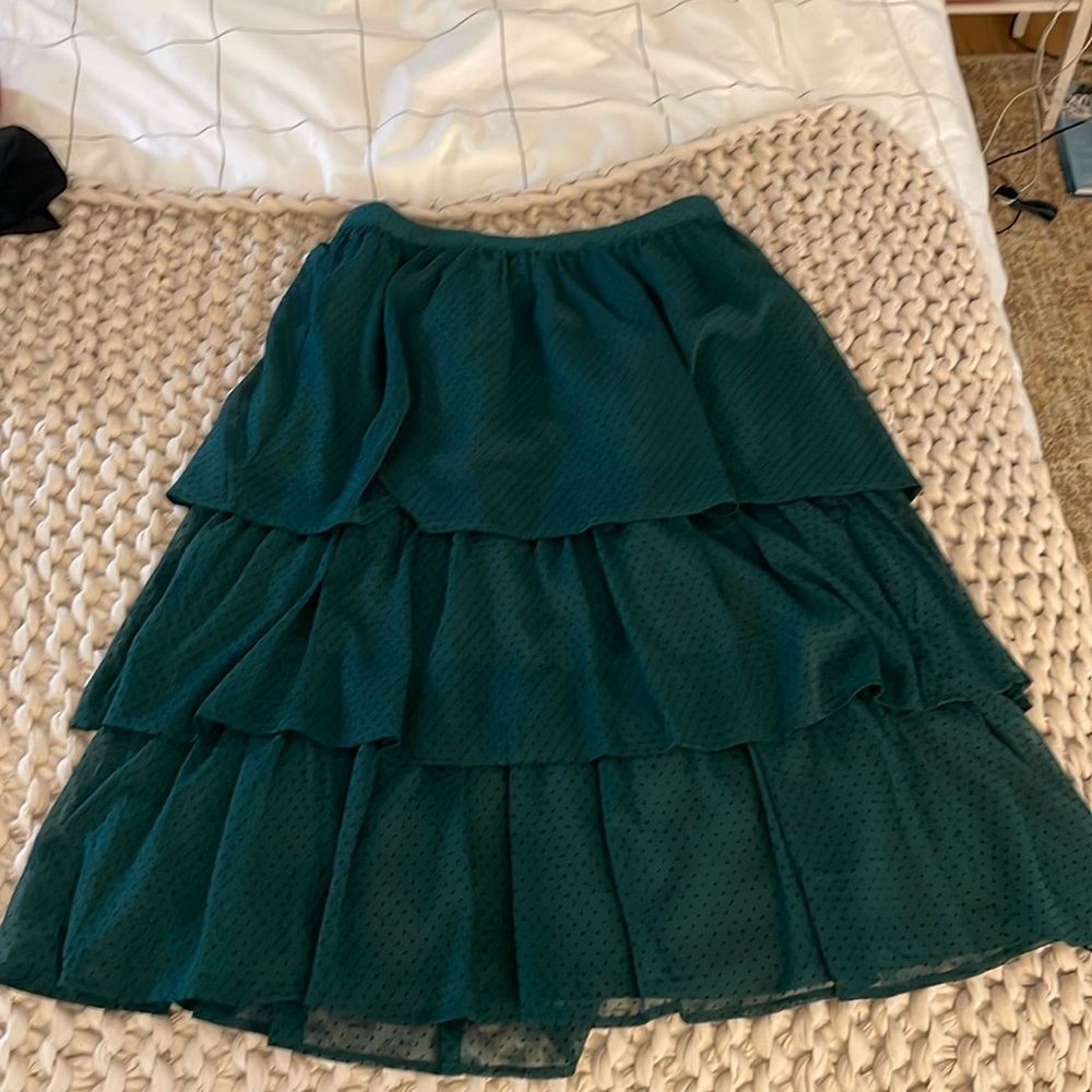 Holiday green skirt JCREW 
Worn a handful of times. Great condition